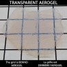 Aerogel de Silice - TRANSPARENCE SUR FEUILLE QUADRILLEE