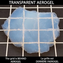 Aerogel de Silice - TRANSPARENCE SUR FEUILLE QUADRILLEE