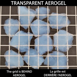 Aerogel de Silice - TRANSPARENCE SUR FEUILLE QUADRILLEE